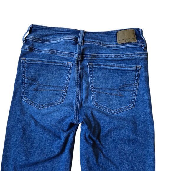 American Eagle Jeans Womens 00 Short Blue Kick Boot Cut Next Level Stretch Denim - Picture 10 of 16